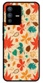 Leafs Design Metal Mobile Case for Vivo V23 Pro 5G   (Design No -14)