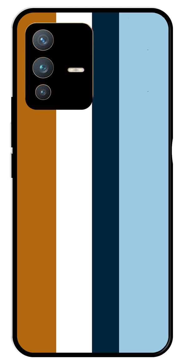 MultiColor Pattern Metal Mobile Case for Vivo V23 Pro 5G   (Design No -17)