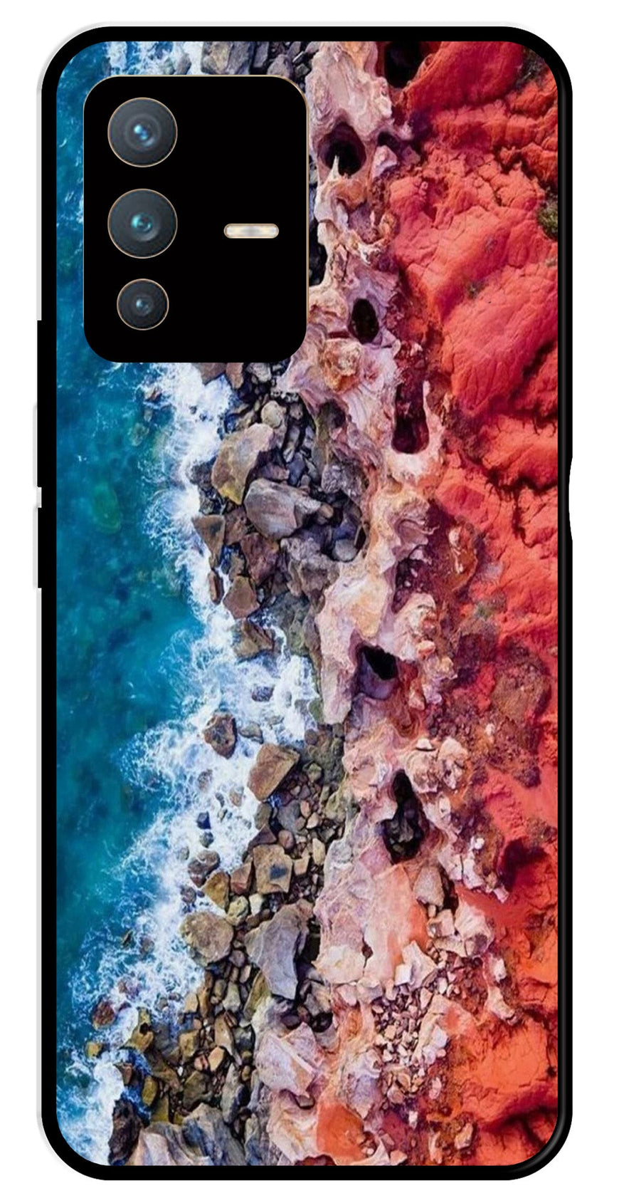 Sea Shore Metal Mobile Case for Vivo V23 Pro 5G   (Design No -18)