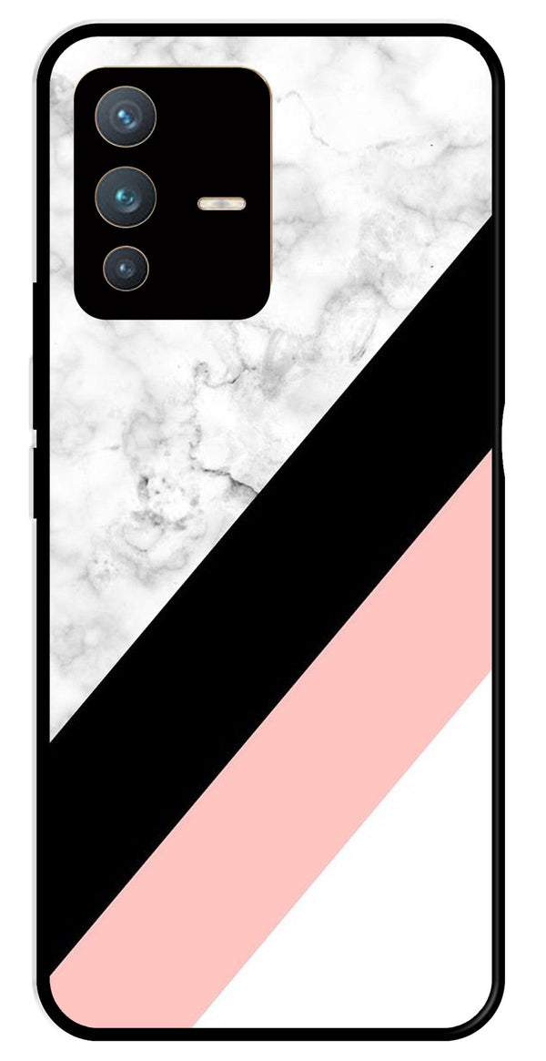 Marble Design Metal Mobile Case for Vivo V23 Pro 5G   (Design No -24)