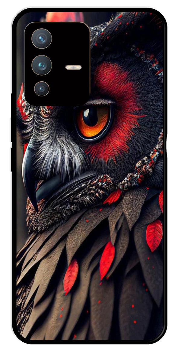 Owl Design Metal Mobile Case for Vivo V23 Pro 5G   (Design No -26)