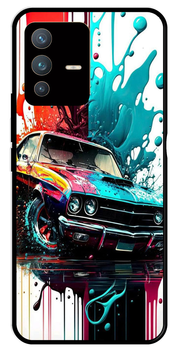 Vintage Car Metal Mobile Case for Vivo V23 Pro 5G   (Design No -29)