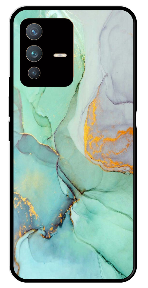 Marble Design Metal Mobile Case for Vivo V23 Pro 5G   (Design No -46)