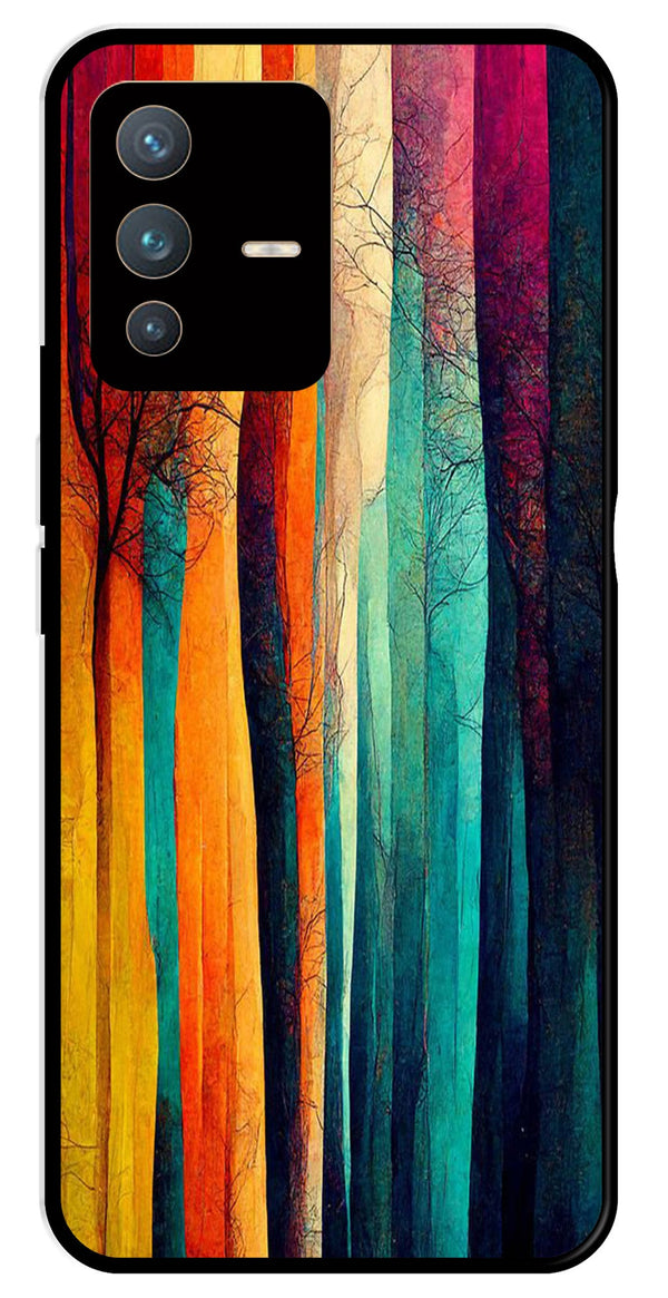 Modern Art Colorful Metal Mobile Case for Vivo V23 Pro 5G   (Design No -47)