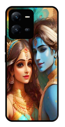 Lord Radha Krishna Metal Mobile Case for Vivo V25 5G