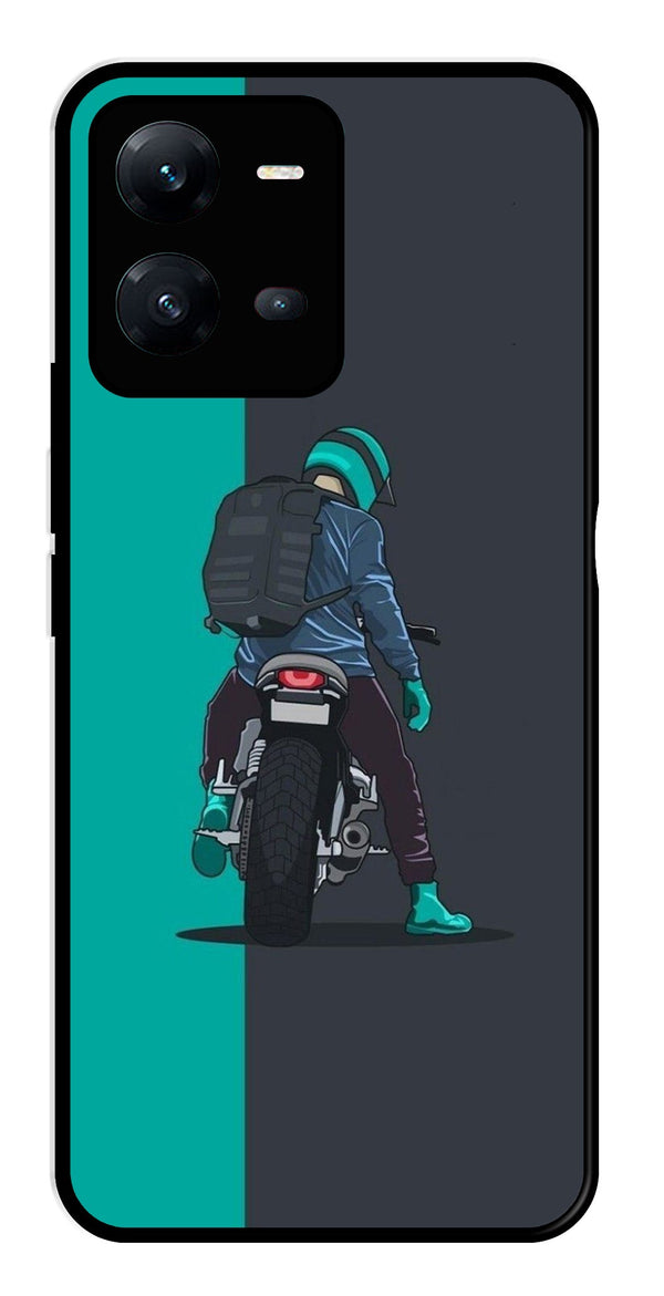 Bike Lover Metal Mobile Case for Vivo V25 5G   (Design No -05)
