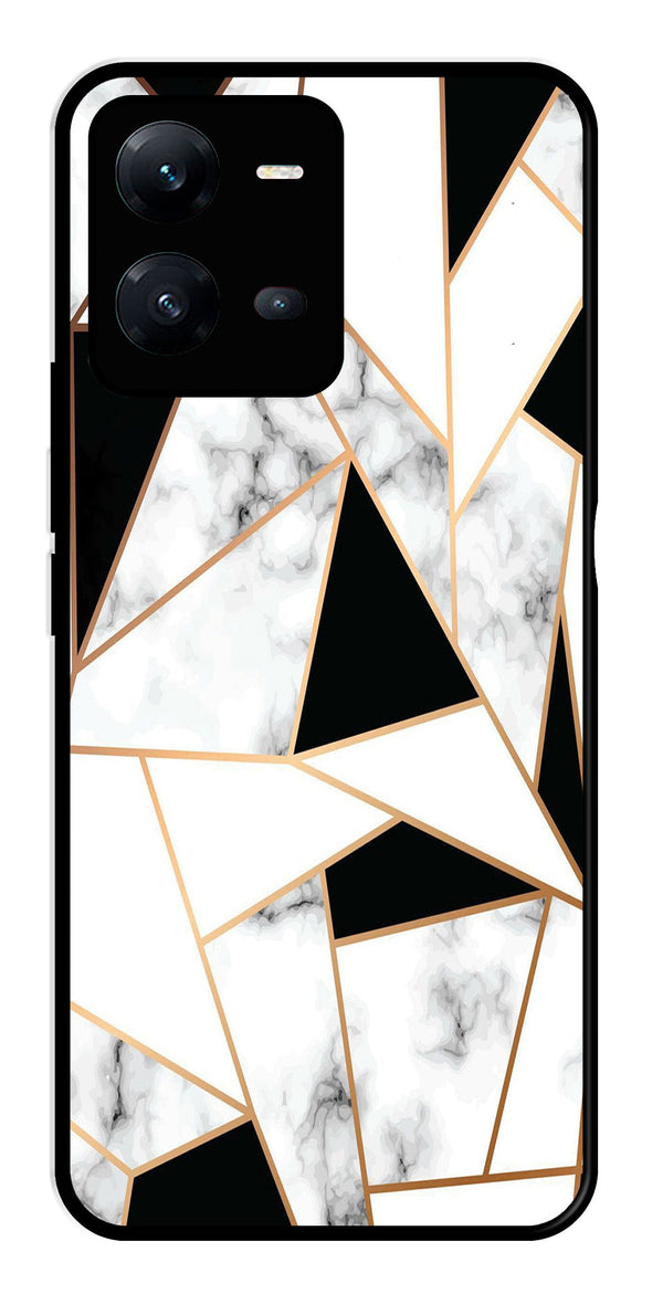 Marble Design2 Metal Mobile Case for Vivo V25 5G   (Design No -08)