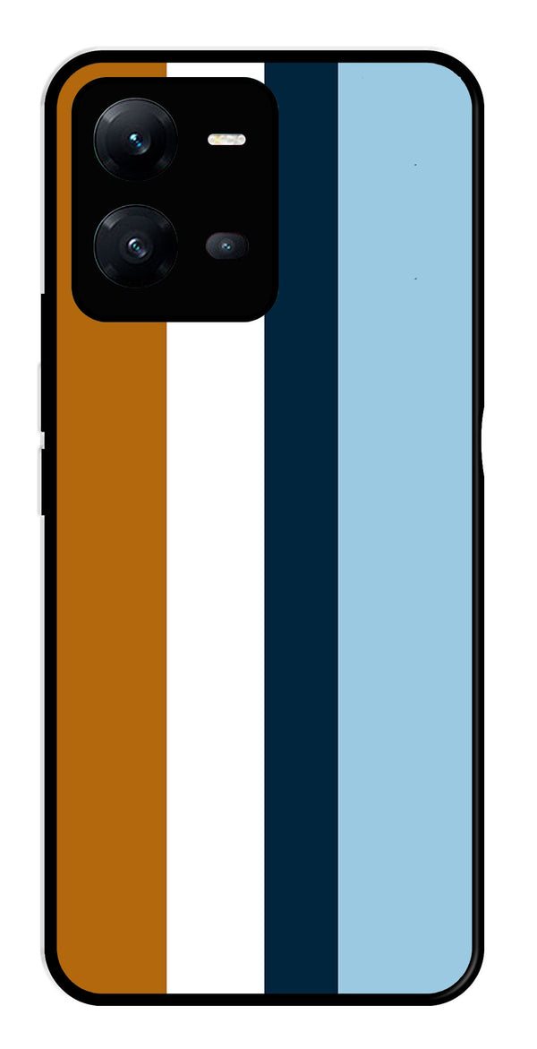 MultiColor Pattern Metal Mobile Case for Vivo V25 5G   (Design No -17)