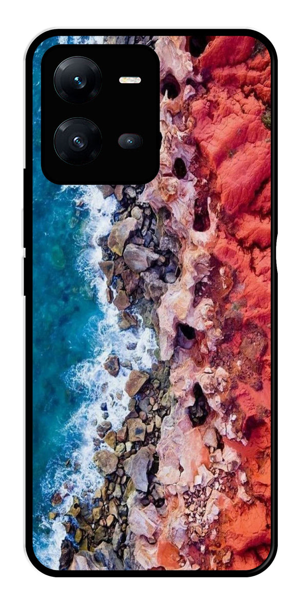 Sea Shore Metal Mobile Case for Vivo V25 5G   (Design No -18)