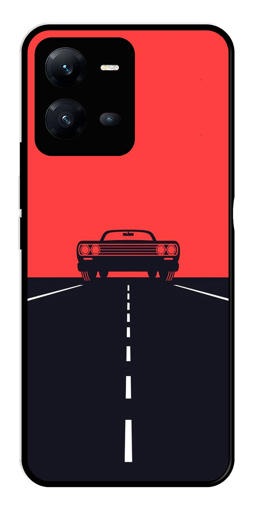Car Lover Metal Mobile Case for Vivo V25 5G   (Design No -21)