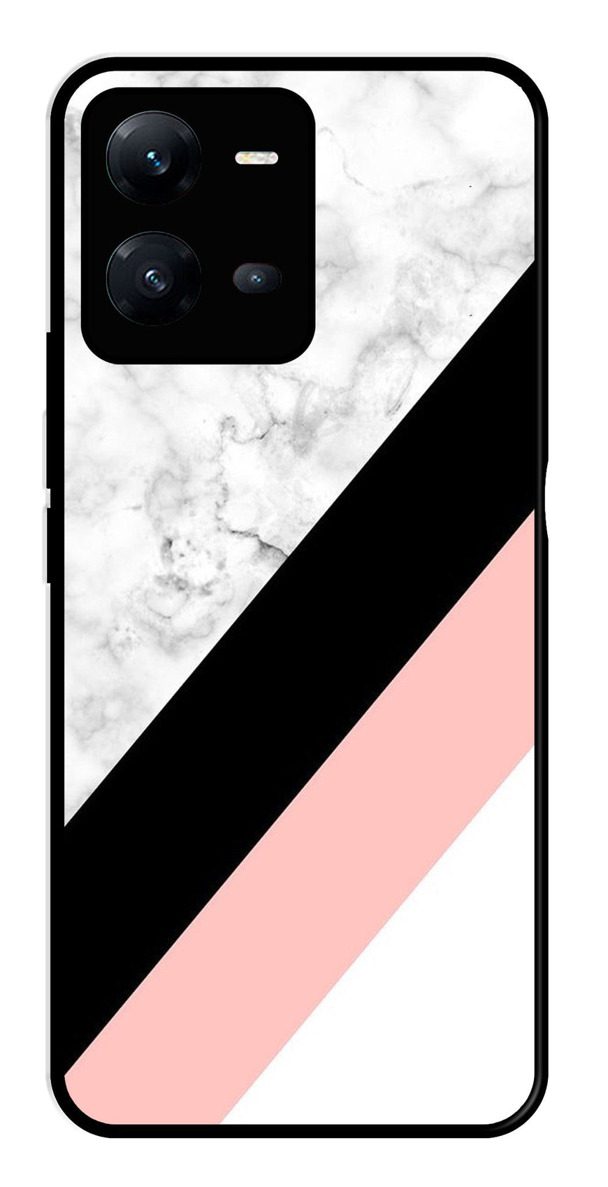 Marble Design Metal Mobile Case for Vivo V25 5G   (Design No -24)