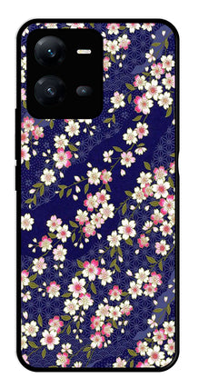 Flower Design Metal Mobile Case for Vivo V25 5G