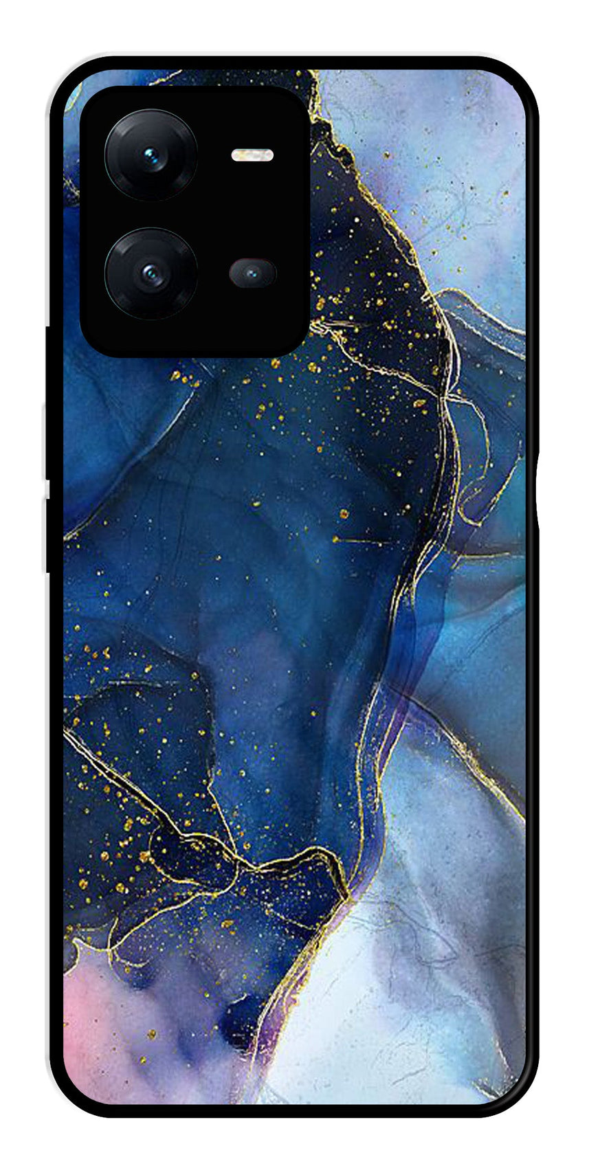 Blue Marble Metal Mobile Case for Vivo V25 5G   (Design No -34)