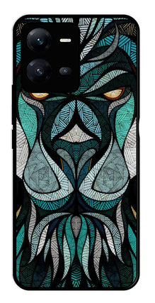 Lion Pattern Metal Mobile Case for Vivo V25 5G