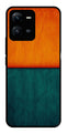 Orange Green Pattern Metal Mobile Case for Vivo V25 5G   (Design No -45)