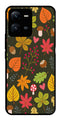 Leaves Design Metal Mobile Case for Vivo V25 5G   (Design No -51)