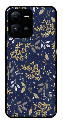 Floral Pattern  Metal Mobile Case for Vivo V25 5G