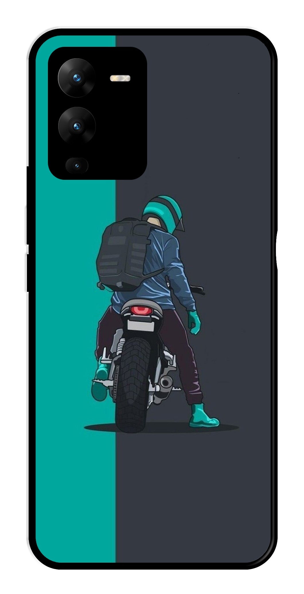 Bike Lover Metal Mobile Case for Vivo V25 Pro   (Design No -05)