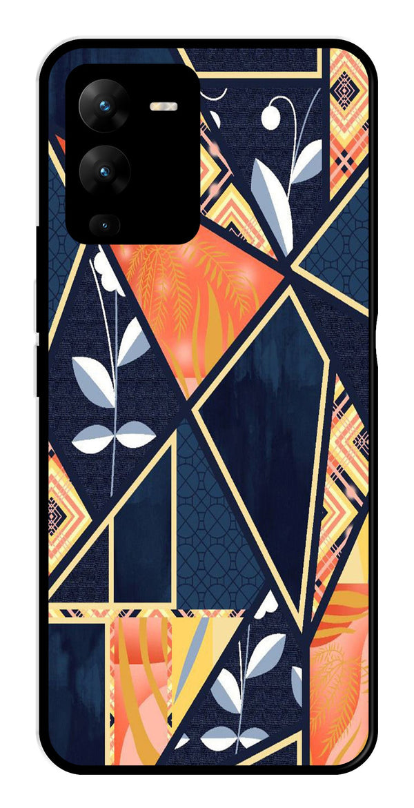 Marble Design Metal Mobile Case for Vivo V25 Pro   (Design No -07)
