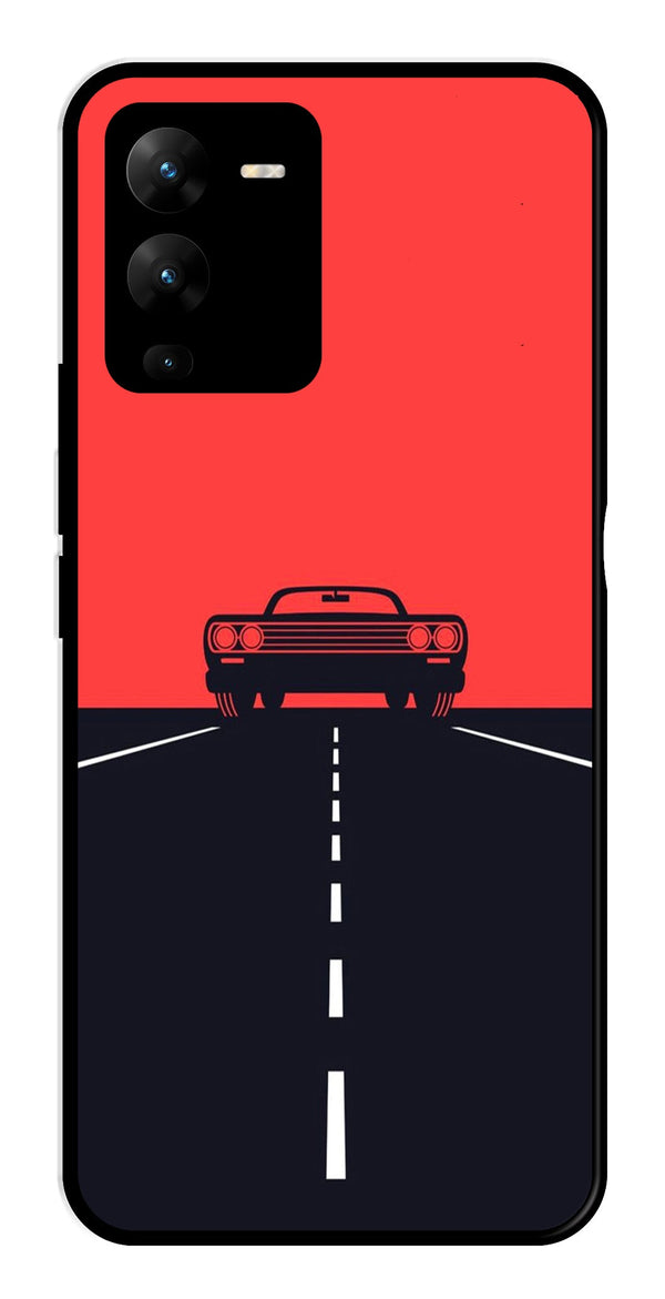 Car Lover Metal Mobile Case for Vivo V25 Pro   (Design No -21)