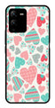 Hearts Pattern Metal Mobile Case for Vivo V25 Pro   (Design No -22)
