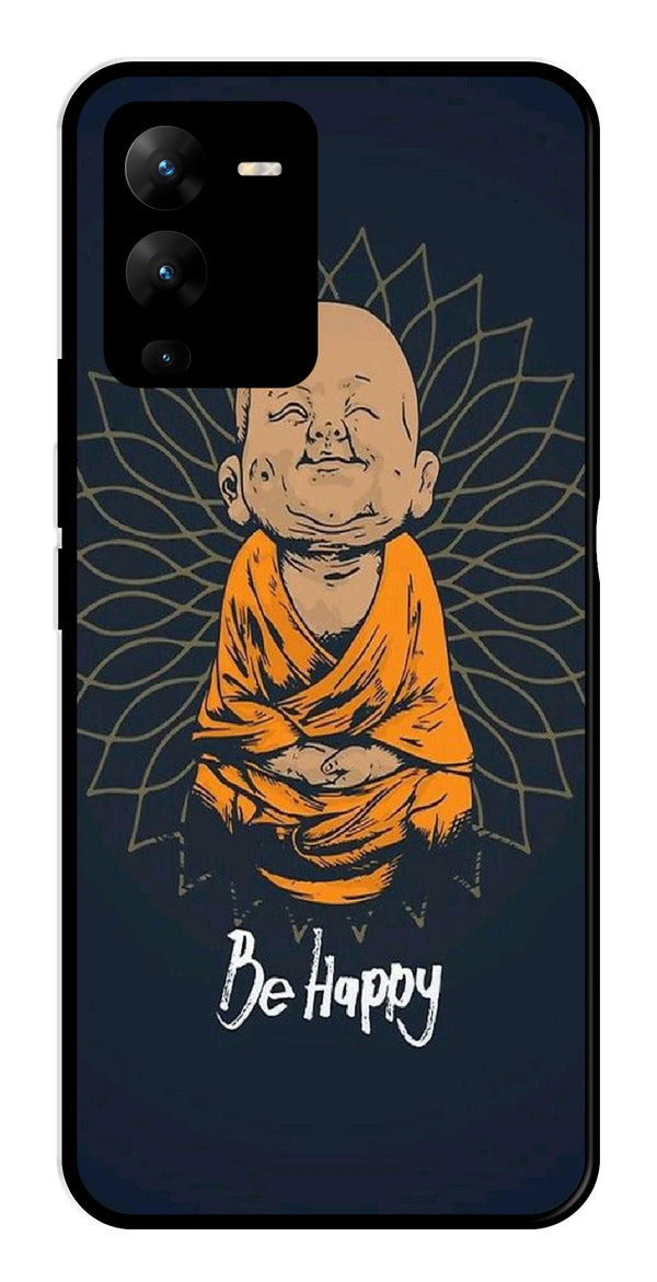 Be Happy Metal Mobile Case for Vivo V25 Pro   (Design No -27)