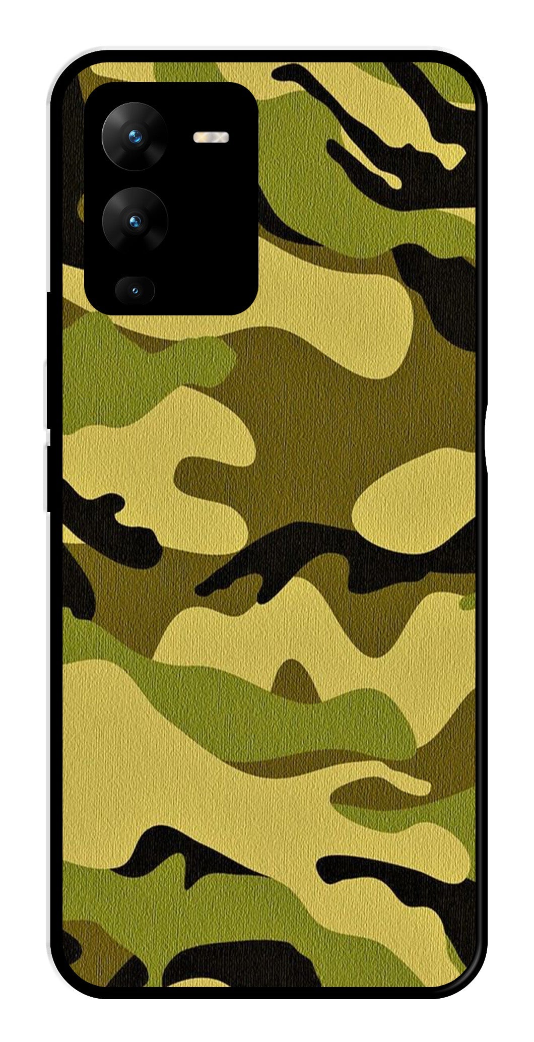 Army Pattern Metal Mobile Case for Vivo V25 Pro   (Design No -35)