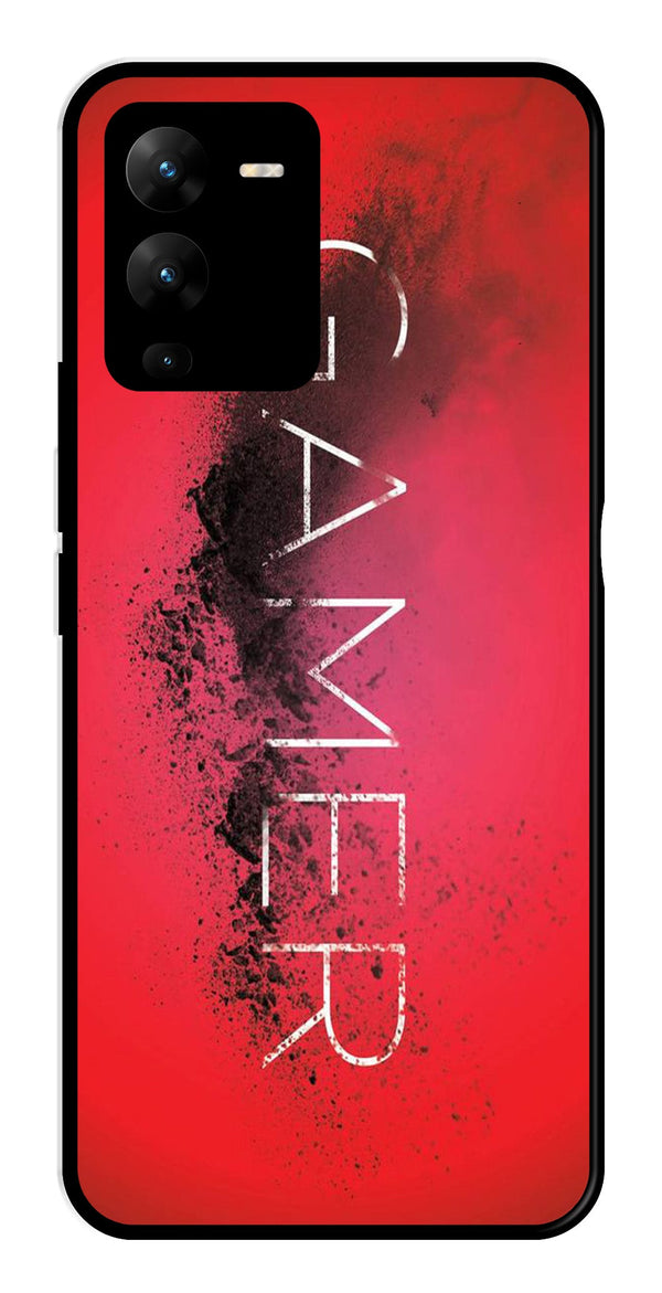 Gamer Pattern Metal Mobile Case for Vivo V25 Pro   (Design No -41)