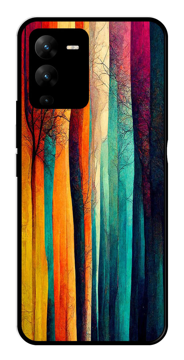 Modern Art Colorful Metal Mobile Case for Vivo V25 Pro   (Design No -47)