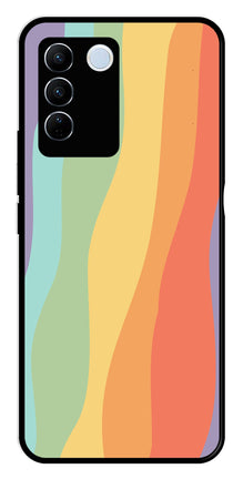 Muted Rainbow Metal Mobile Case for Vivo V27 Pro 5G