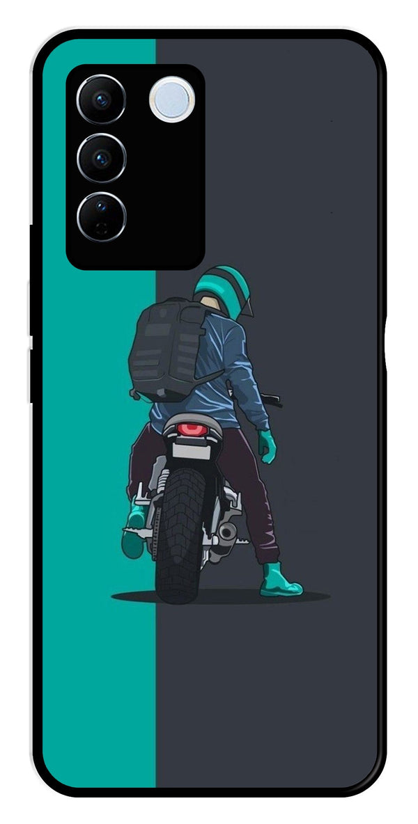 Bike Lover Metal Mobile Case for Vivo V27 Pro 5G   (Design No -05)