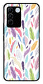 Colorful Feathers Metal Mobile Case for Vivo V27 5G   (Design No -06)