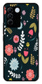 Floral Pattern2 Metal Mobile Case for Vivo V27 5G   (Design No -12)