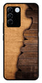 Wooden Design Metal Mobile Case for Vivo V27 5G   (Design No -13)