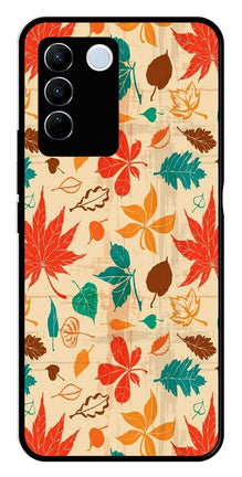 Leafs Design Metal Mobile Case for Vivo V27 Pro 5G