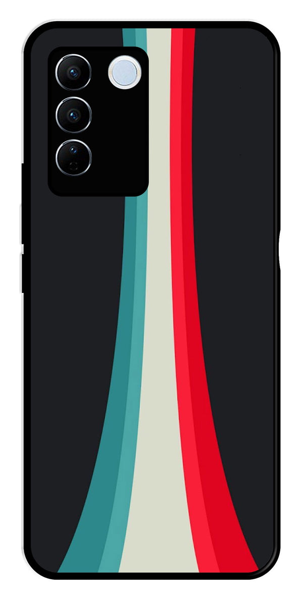 Modern Art Colorful Metal Mobile Case for Vivo V27 5G   (Design No -48)