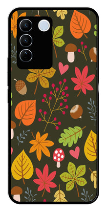 Leaves Design Metal Mobile Case for Vivo V27 5G