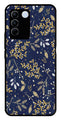 Floral Pattern  Metal Mobile Case for Vivo V27 5G   (Design No -52)