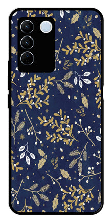 Floral Pattern  Metal Mobile Case for Vivo V27 Pro 5G