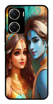Lord Radha Krishna Metal Mobile Case for Vivo V29E 5G