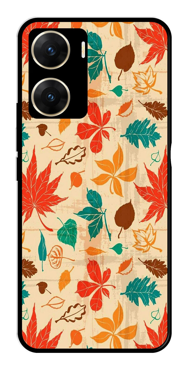 Leafs Design Metal Mobile Case for Vivo V29E 5G   (Design No -14)