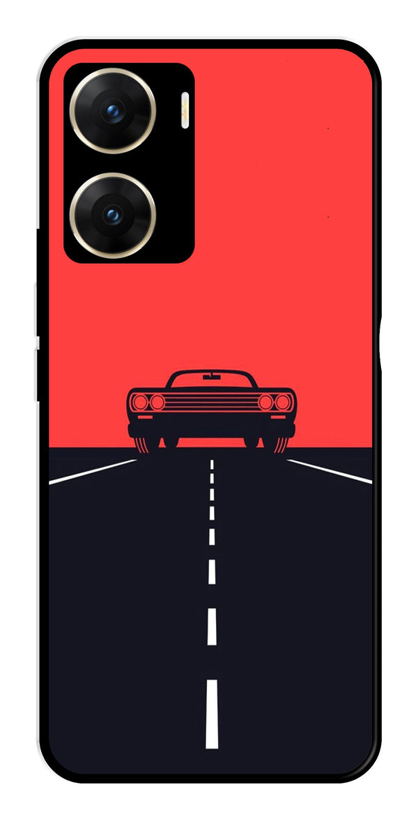 Car Lover Metal Mobile Case for Vivo V29E 5G   (Design No -21)