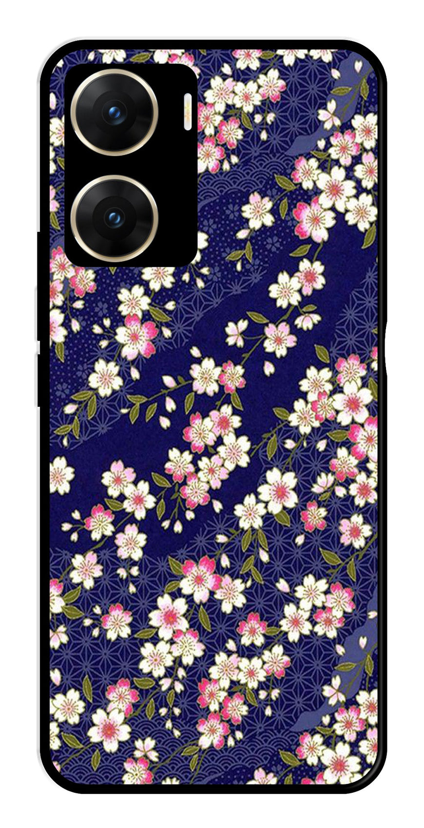 Flower Design Metal Mobile Case for Vivo V29E 5G   (Design No -25)