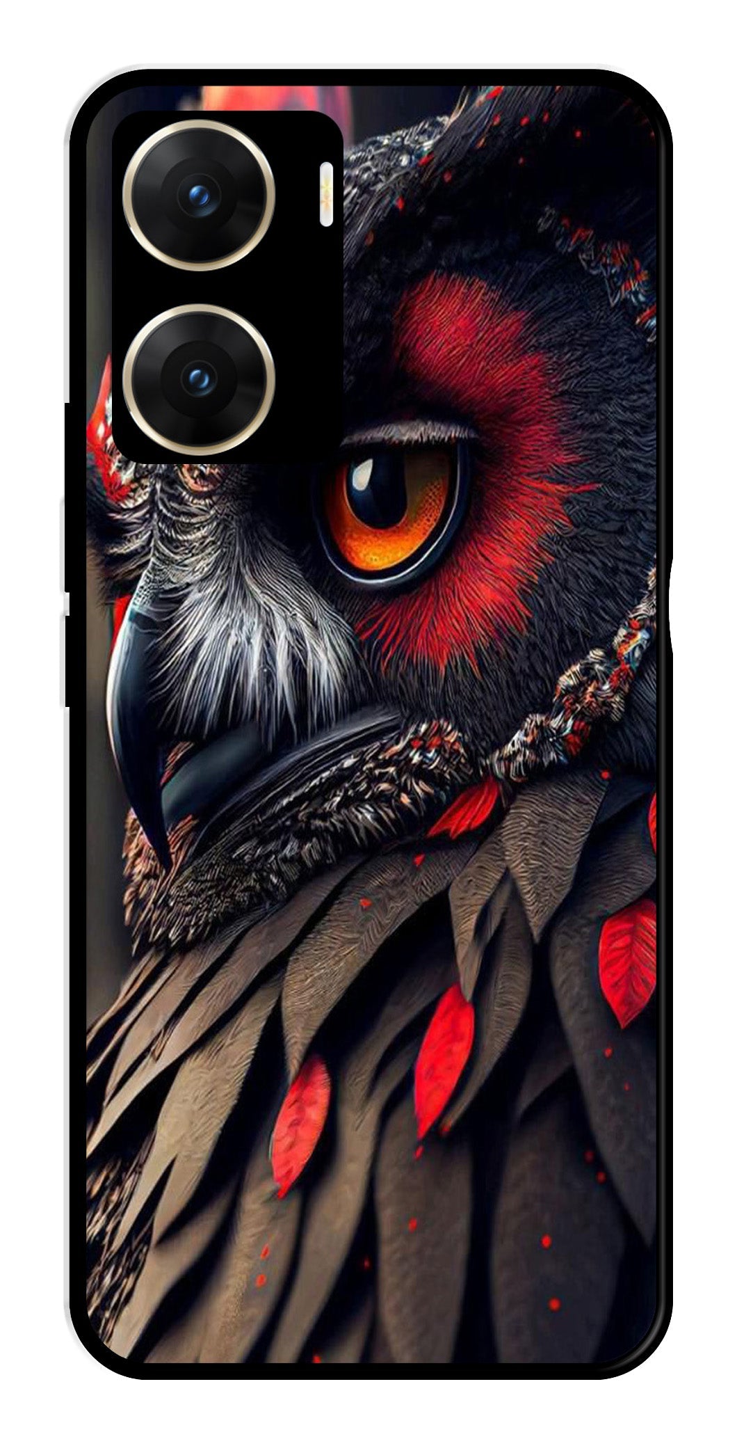 Owl Design Metal Mobile Case for Vivo V29E 5G   (Design No -26)