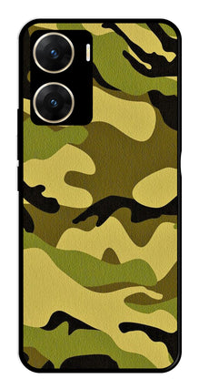 Army Pattern Metal Mobile Case for Vivo V29E 5G