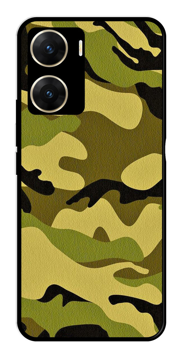 Army Pattern Metal Mobile Case for Vivo V29E 5G   (Design No -35)