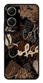 Coffee Pattern Metal Mobile Case for Vivo V29E 5G   (Design No -37)