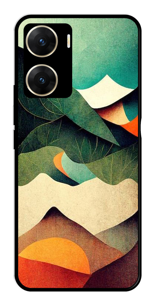MultiColor Pattern Metal Mobile Case for Vivo V29E 5G   (Design No -43)