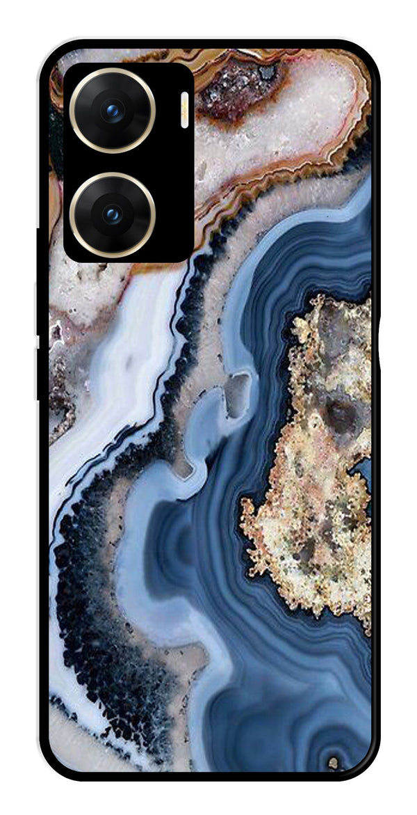 Marble Design Metal Mobile Case for Vivo V29E 5G   (Design No -53)