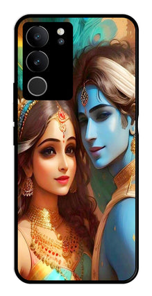 Lord Radha Krishna Metal Mobile Case for Vivo V29 Pro 5G
